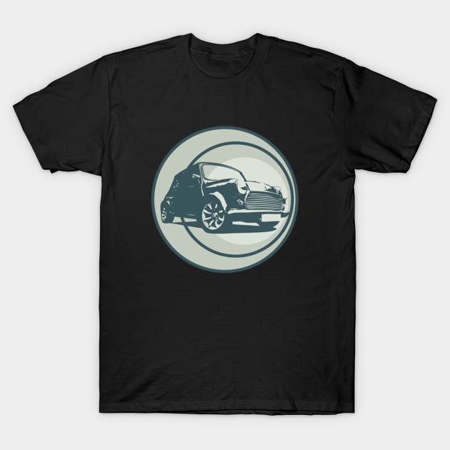 Austin Mini Classic Car T-Shirt by uncleodon